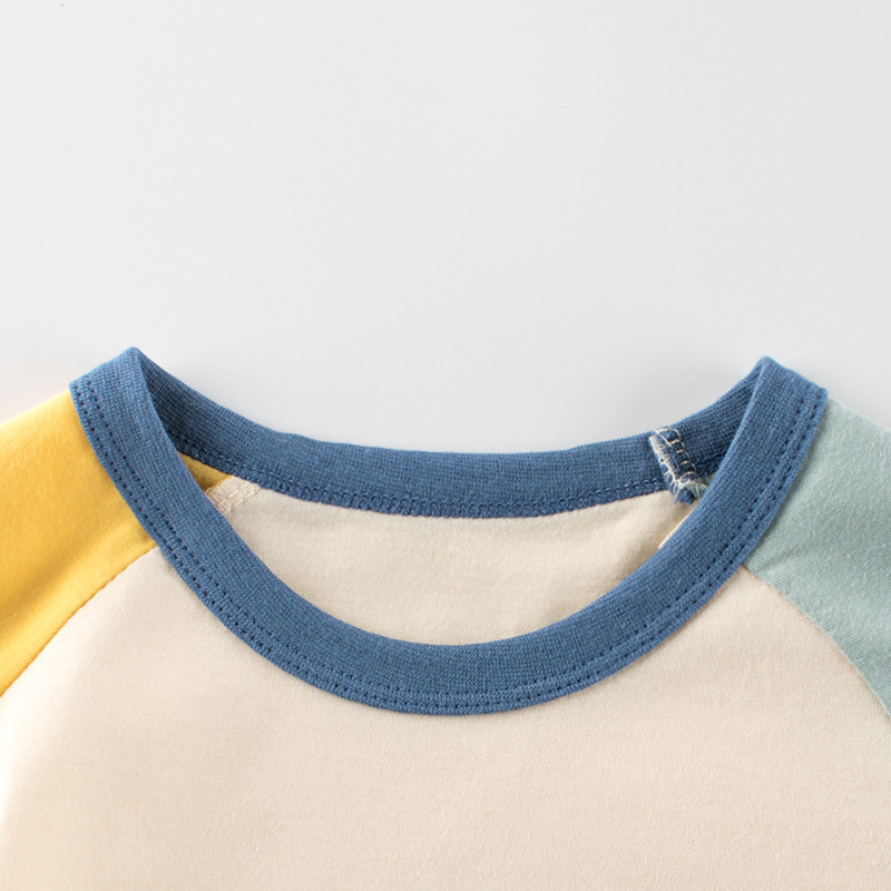 Beige Apricot Printed Dinosaur Boys' T-Shirt