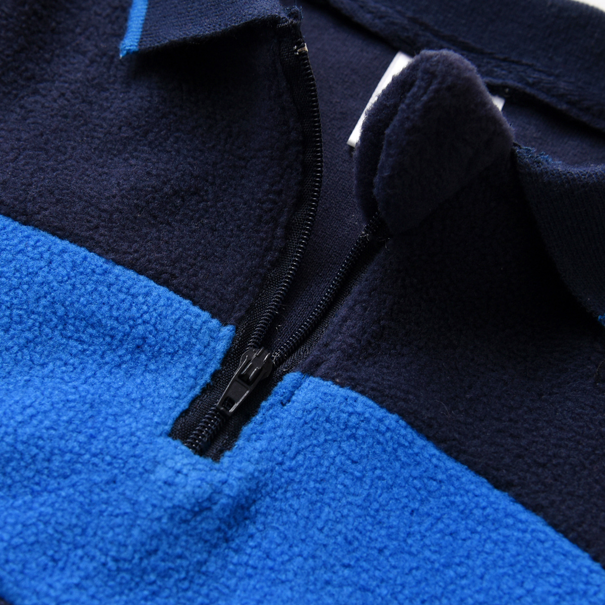 Boys' Long-Sleeved Color Blocking Shirt