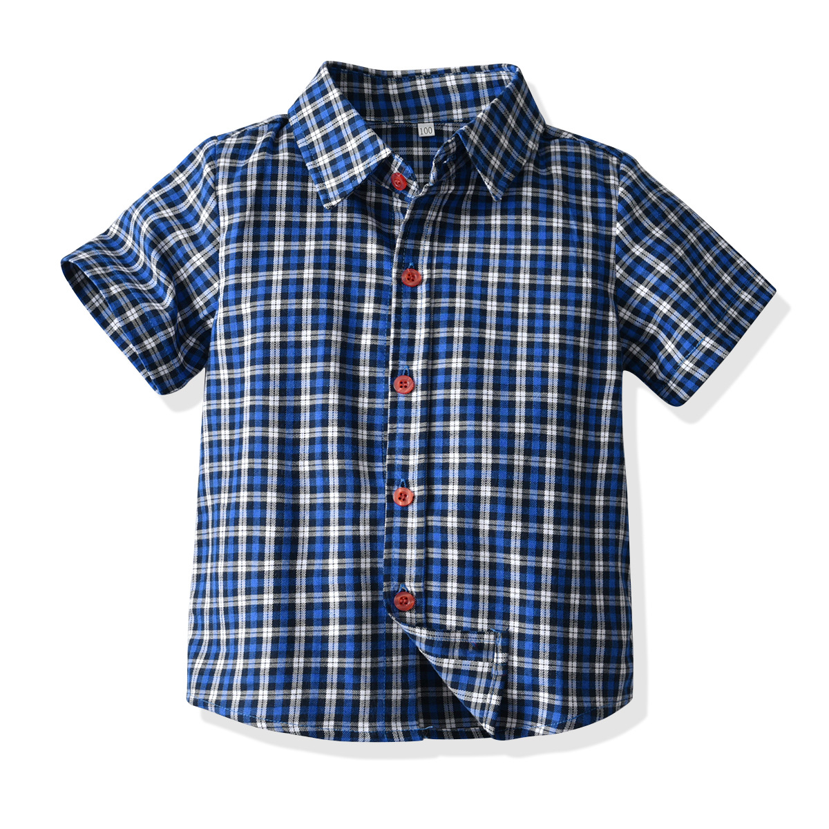 Boys' Plaid Short-Sleeved Shirt