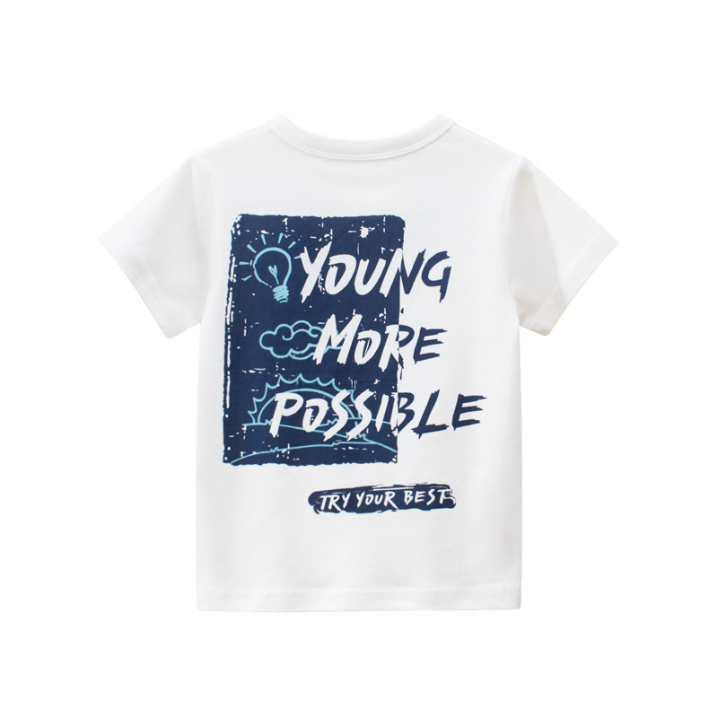 Cotton Round Neck Printed T-Shirt Boys