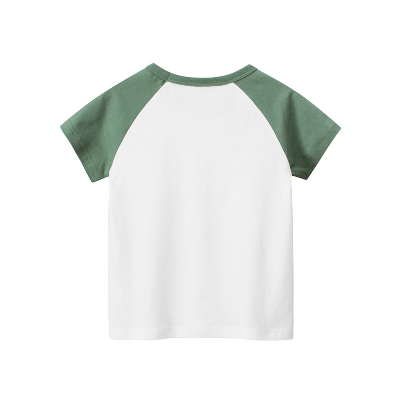 Printed Dinosaur Children'S Short-Sleeved Shirt