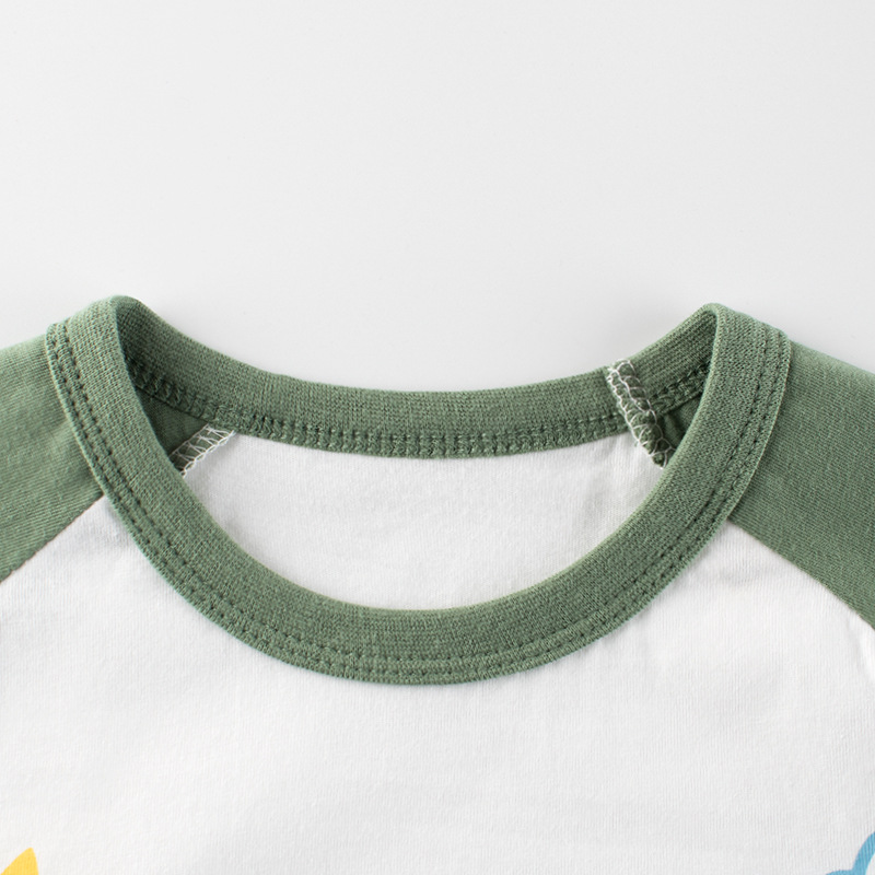 Printed Dinosaur Children'S Short-Sleeved Shirt