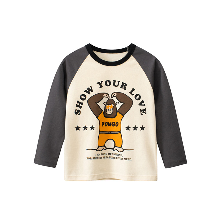 Spring Men'S Long-Sleeved T-Shirt Round Neck