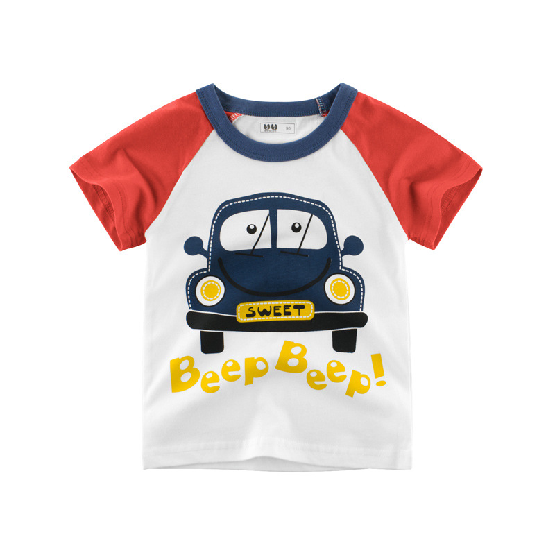Summer Boys' Cartoon Short-Sleeved T Shirt