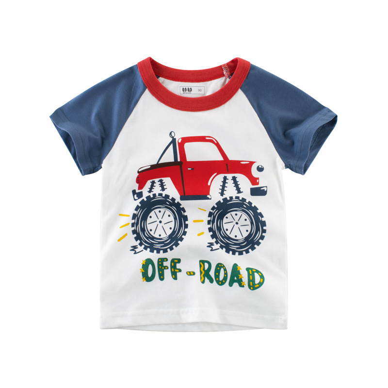 Summer Boys' Cartoon Short-Sleeved T Shirt