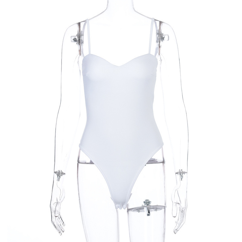 Beige Hot Product Sexuality Halter Jumpsuit