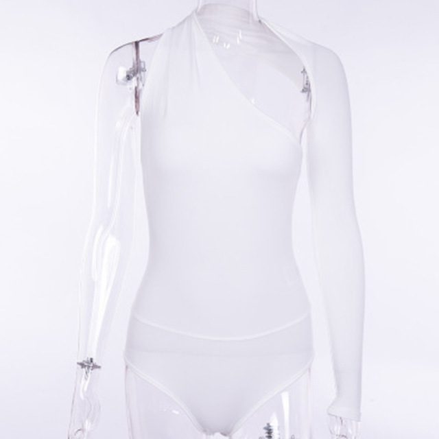 One-Shoulder Single-Sleeve Jumpsuit