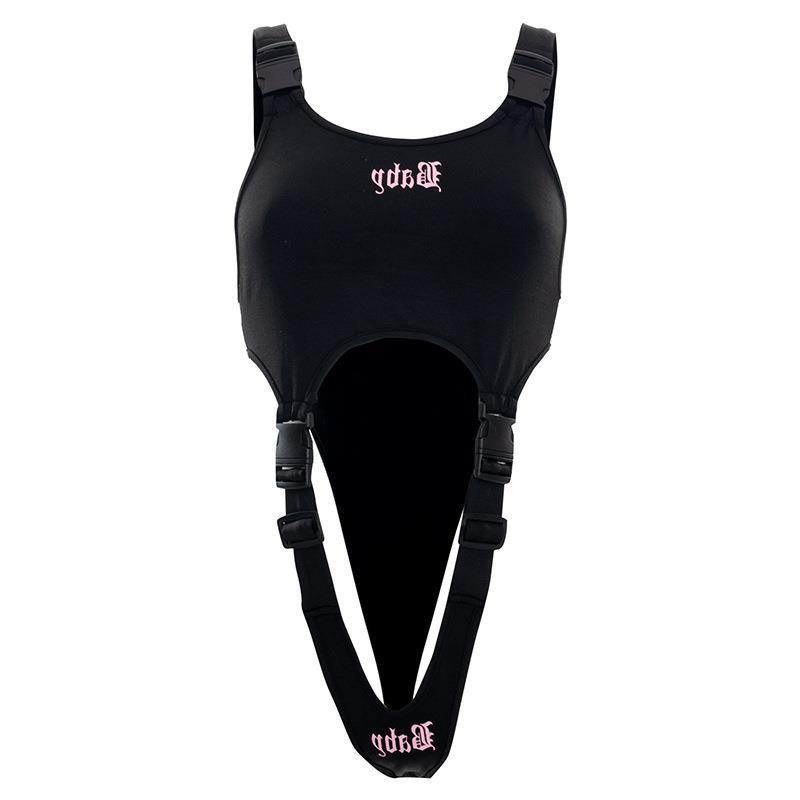 Snap-Back Straps Open-Neck Fashion Casual Jumpsuit