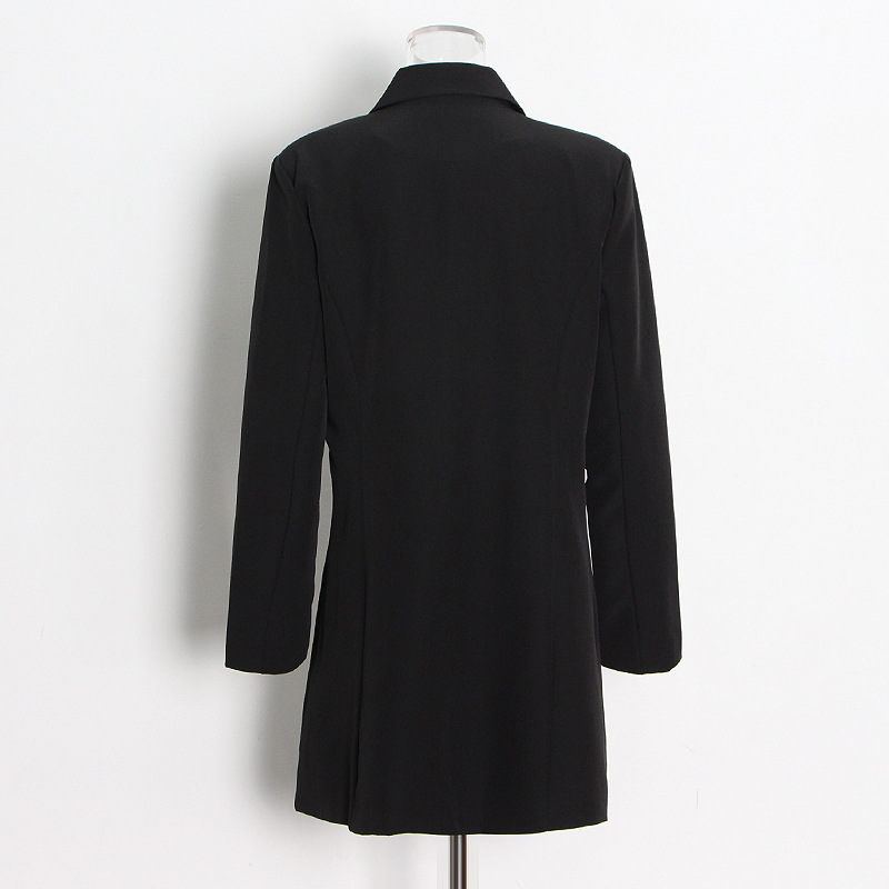 Long-Sleeved Lace-Up Irregular Strapping Patchwork Dress