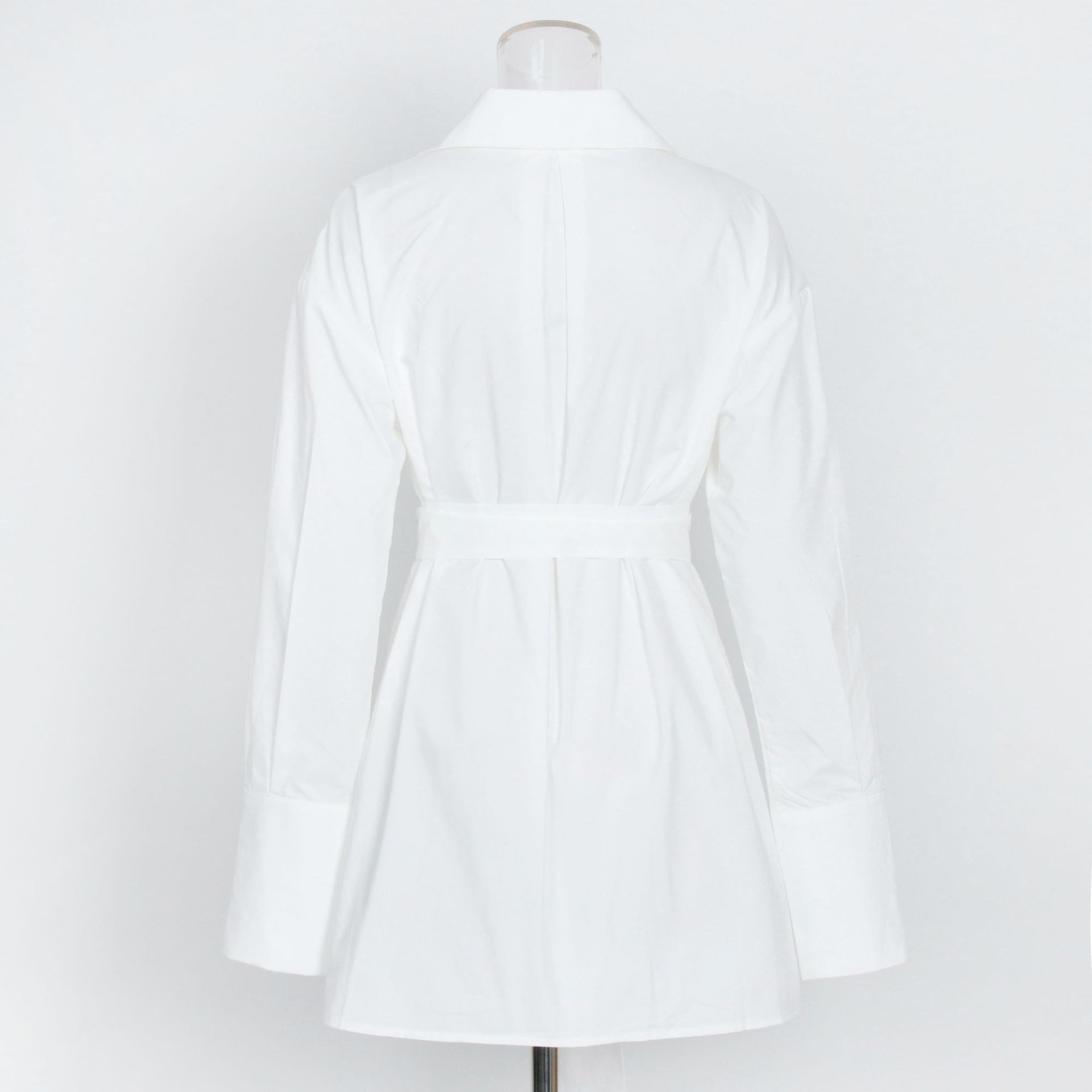 Minimalist Wind Solid Color Irregular Shirt Dress