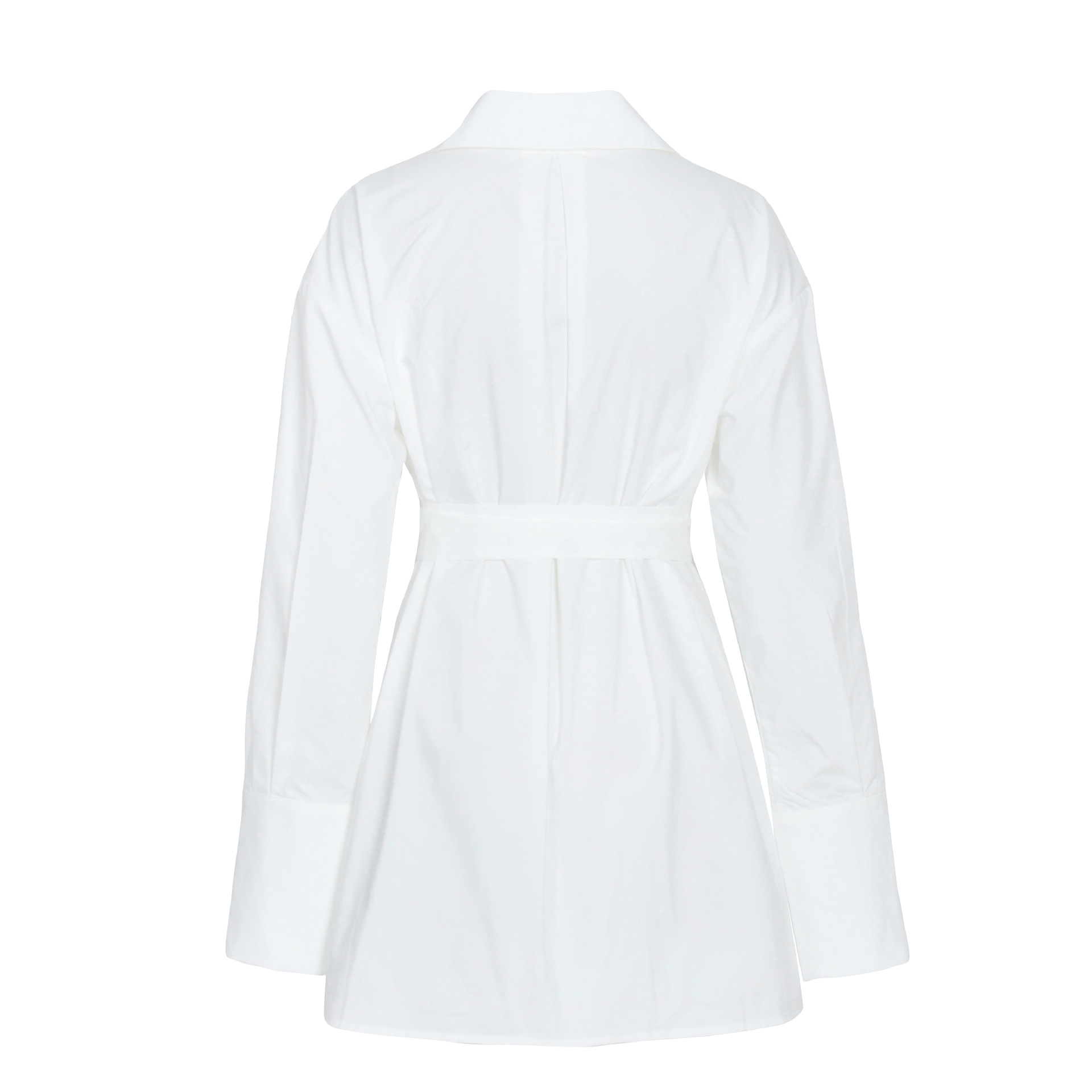 Minimalist Wind Solid Color Irregular Shirt Dress