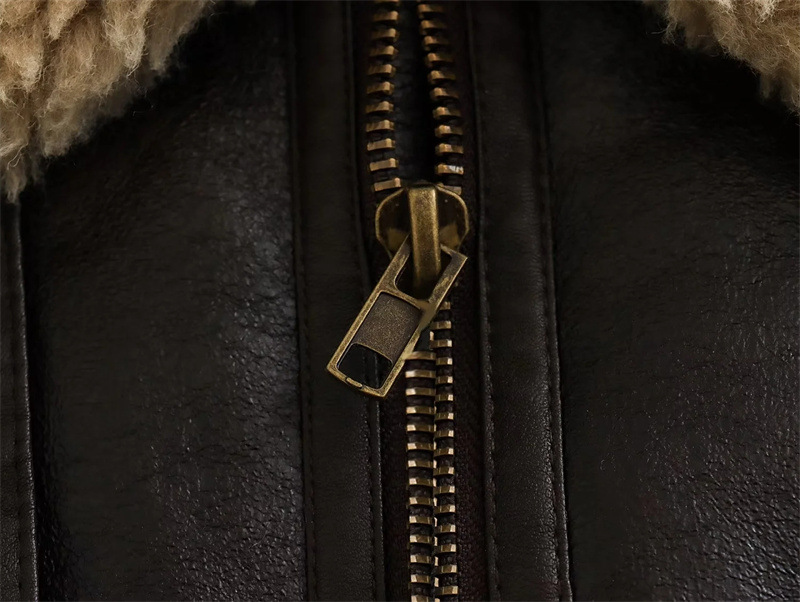 Artificial Fur Effect Reversible Short Fleece Jacket