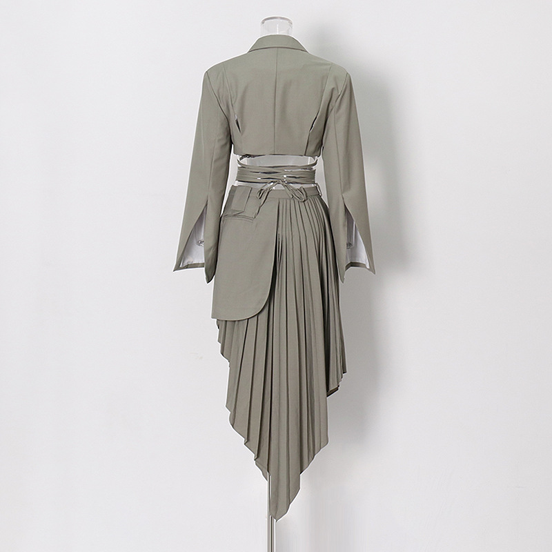 Blazer Irregular Medium Short Skirt