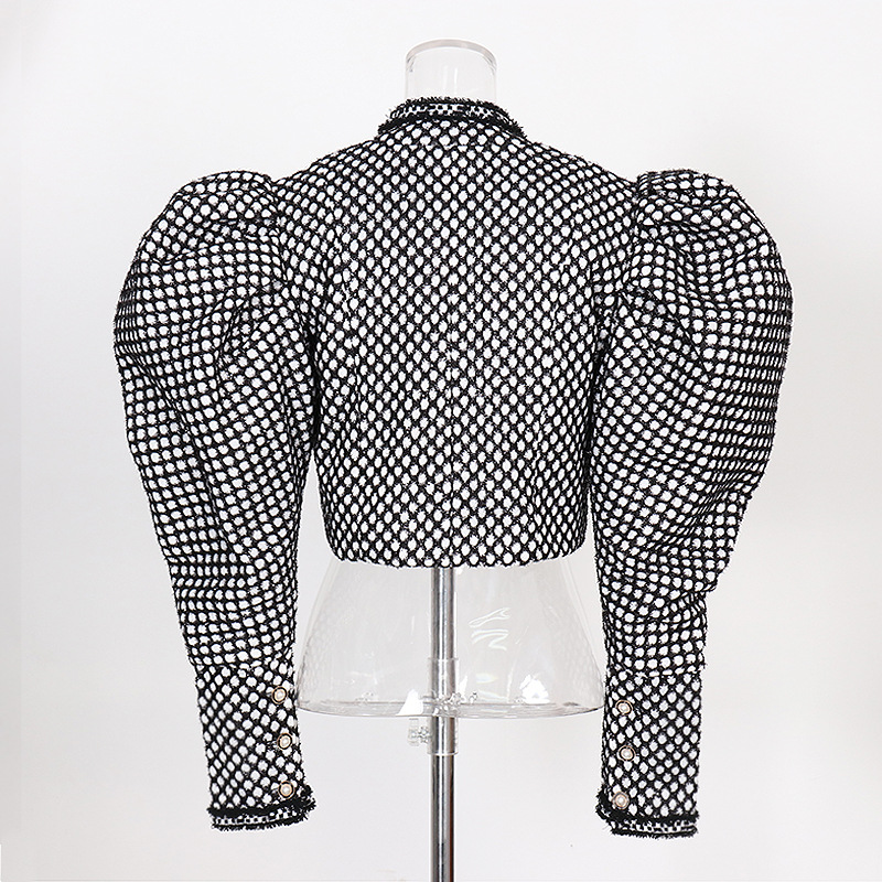 Bubble Long Sleeve Slim Casual Short Jacket