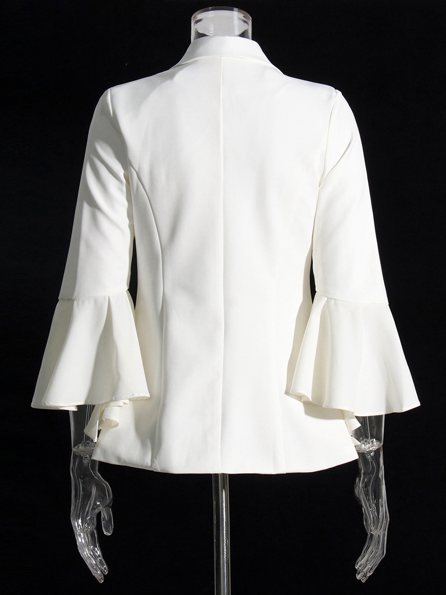 Double-Breasted Flared Sleeve Slim Small Jacket
