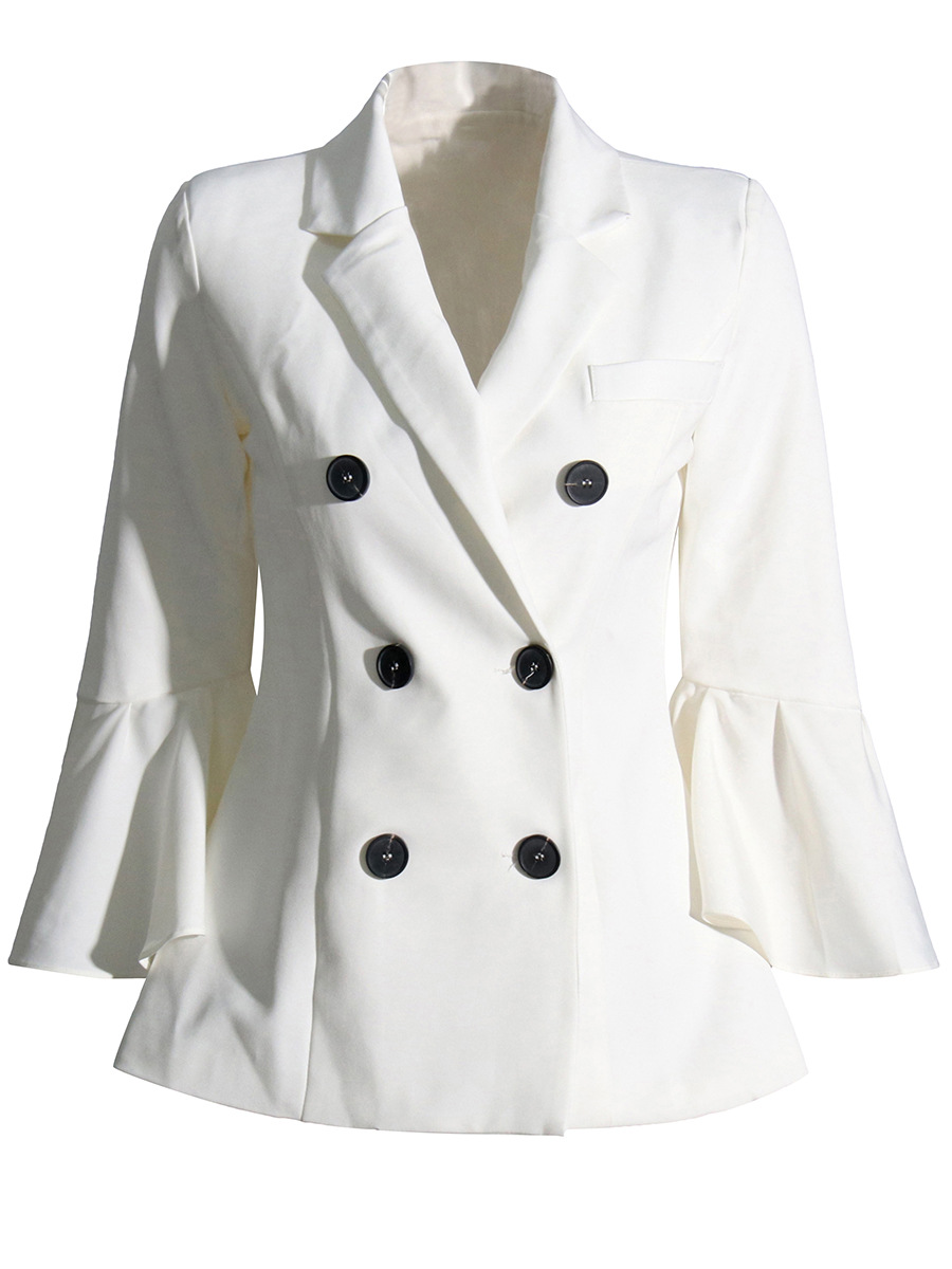 Double-Breasted Flared Sleeve Slim Small Jacket