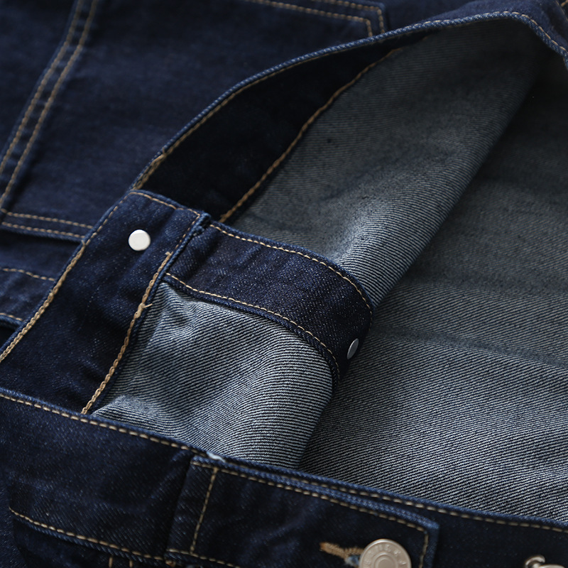 Short Women'S Dark Blue Denim Jacket