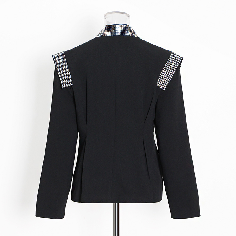 Simple Stamping Drill Pad Shoulder Long Sleeve Jacket