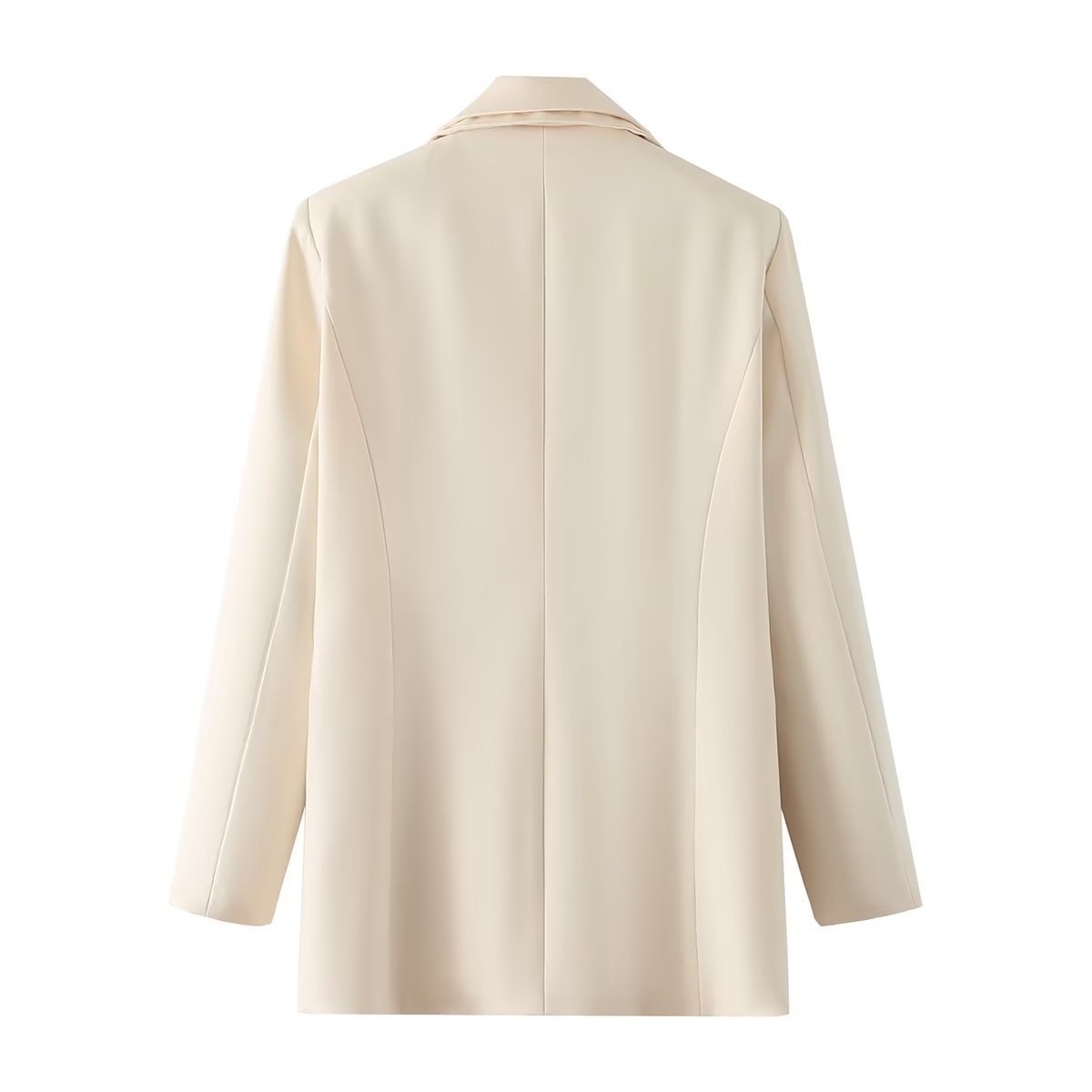 Solid Color Single Button Double Layer Collar Slim Jacket