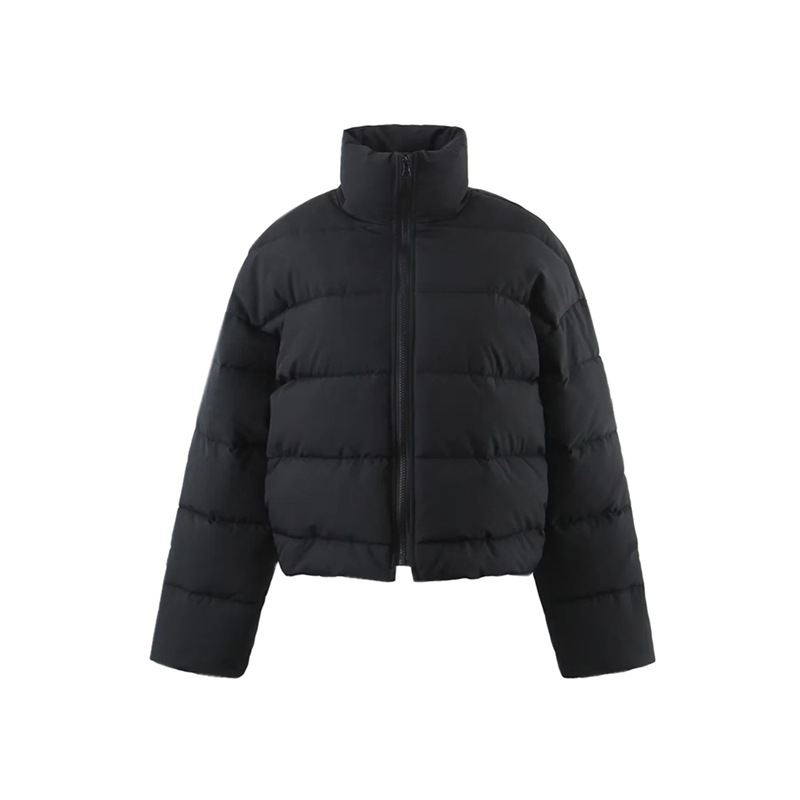 Standing Collar Zipper Bread Clothes Thickening Warm Jacket