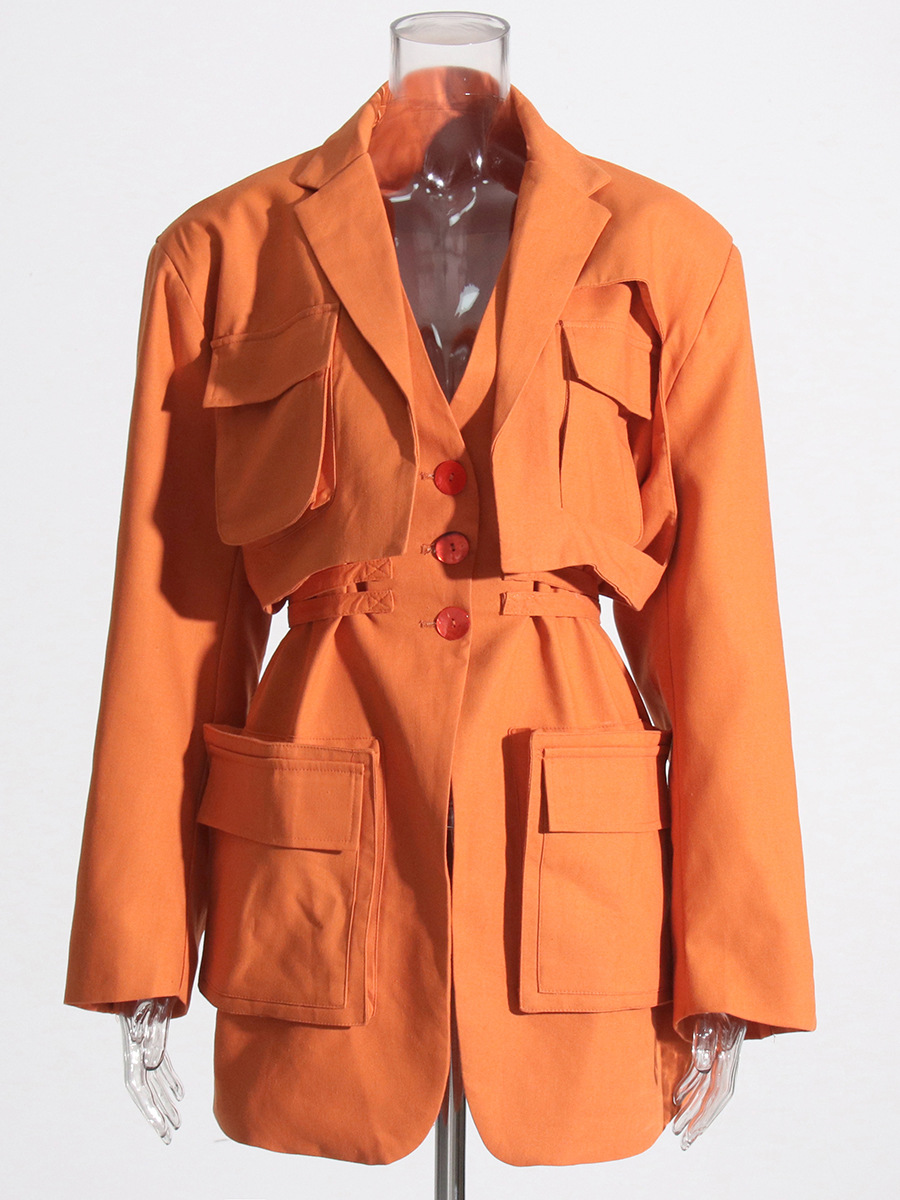 Work Style Three-Dimensional Pocket Casual Jacket