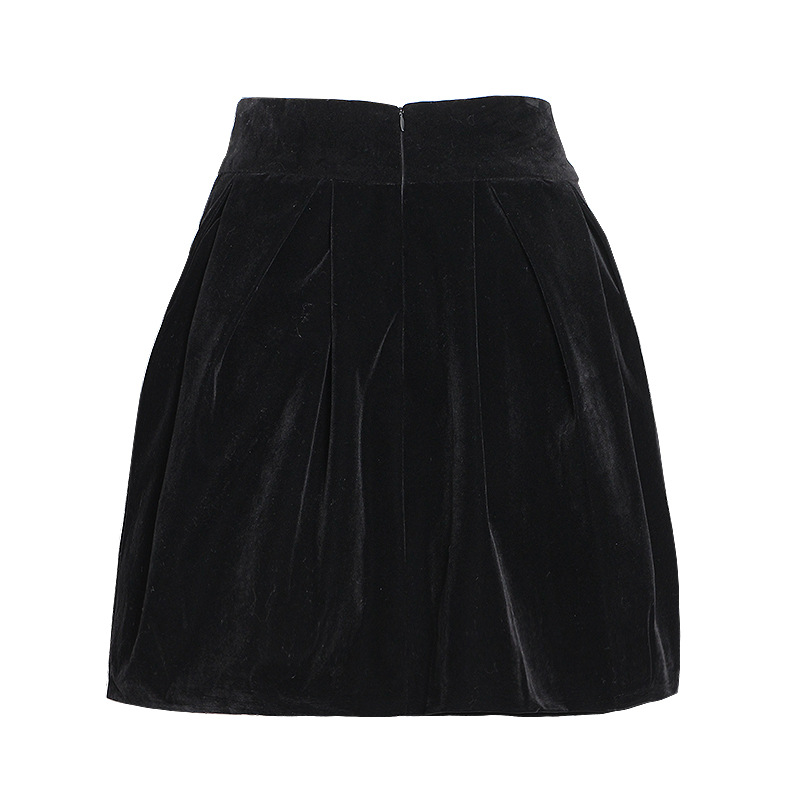 Fashion Black Mini Short Puffy Dress