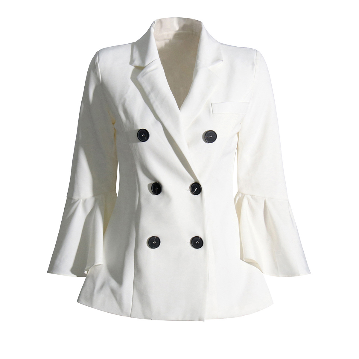 Double-Breasted Flared Sleeve Slim Small Jacket