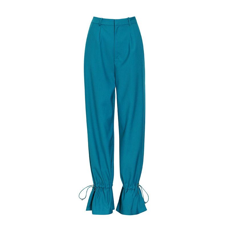 Double-Breasted Blazer + High Waist Wide Leg Pants