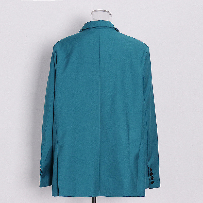 Double-Breasted Blazer + High Waist Wide Leg Pants