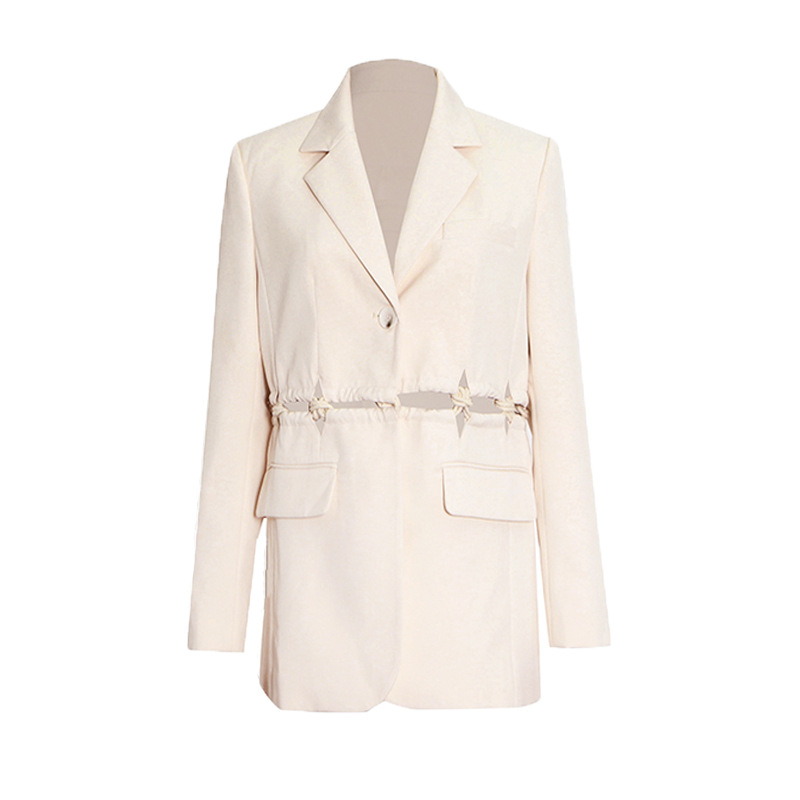 Knitted Openwork Suit + High-Waisted Straight-Leg Pants