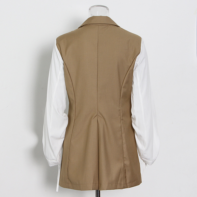 Two-Button Suit + Loose Waist Chinos Women'S Pants