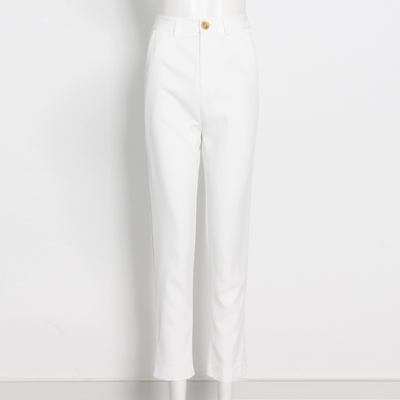 Zipper Open Waist Small Suit Casual Pants