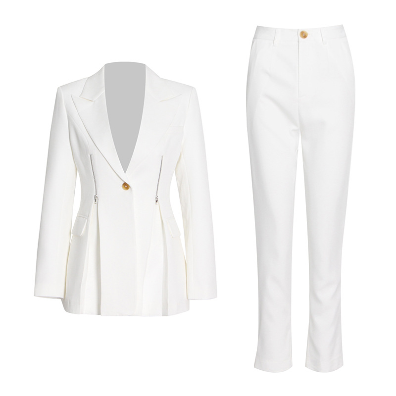 Zipper Open Waist Small Suit Casual Pants