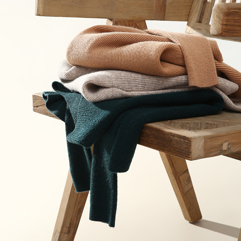 Wool Round Neck Knitted Ladies Long Sleeve Bottoming Shirt