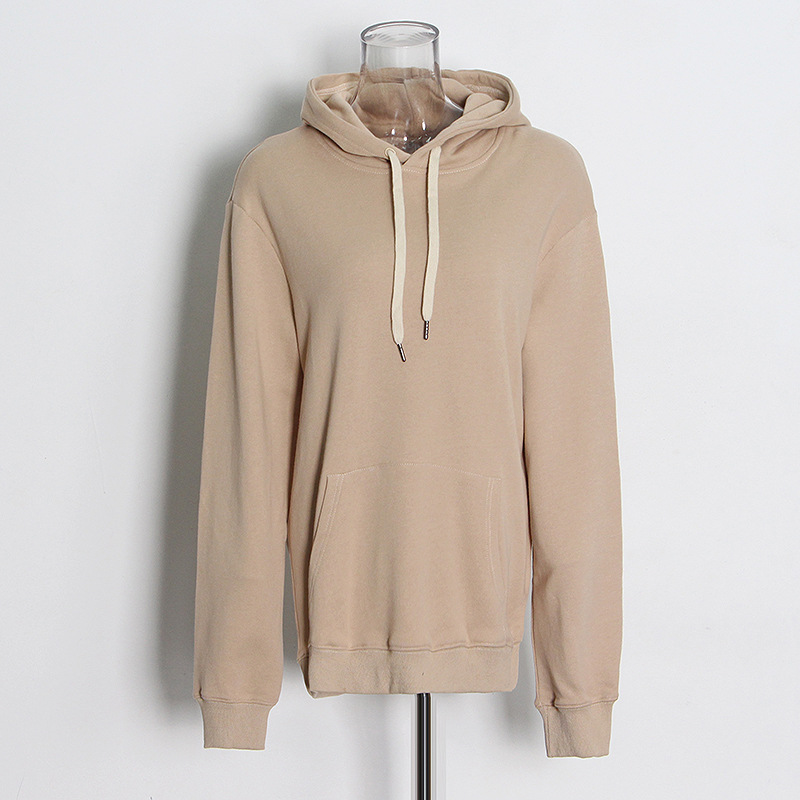 Solid Wind Fashion Short Section Hooded Sweatshirt