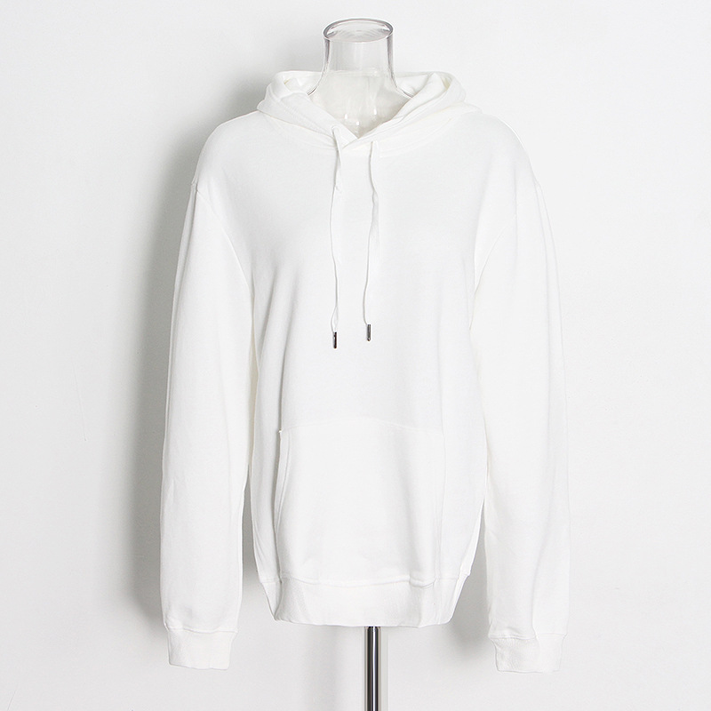 Solid Wind Fashion Short Section Hooded Sweatshirt