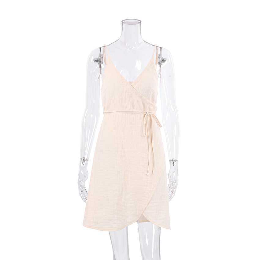 Halter Slit Sexy Double Yarn One-Piece Pajamas