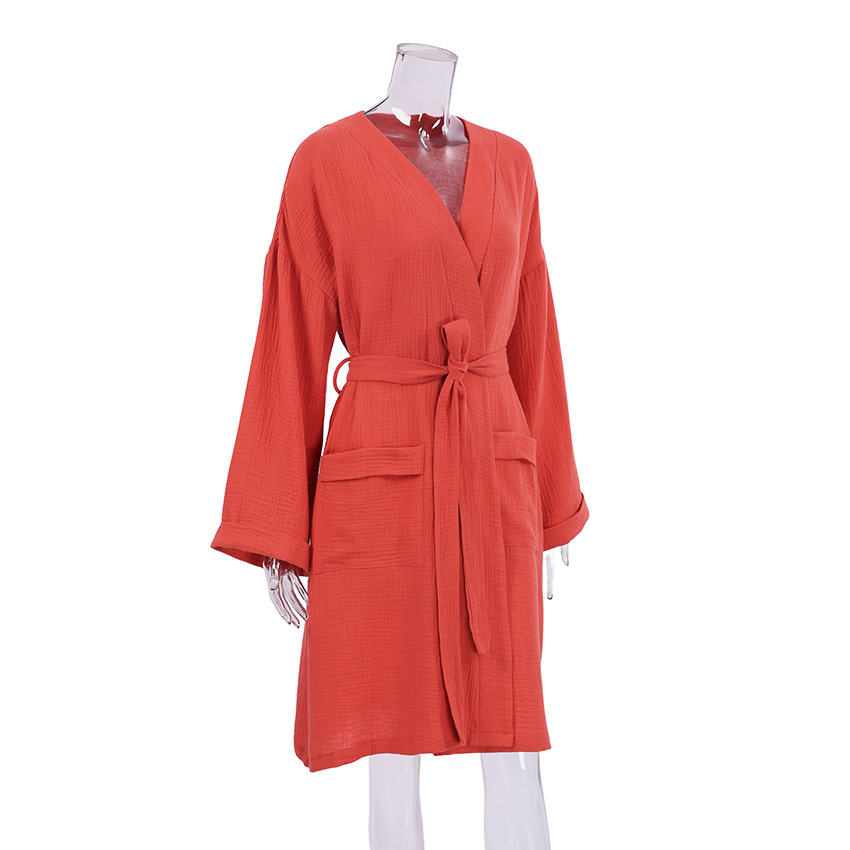 Long-Sleeved Cardigan Double Gauze Pajamas