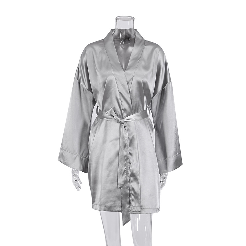 Loose Silk Short Nightgown