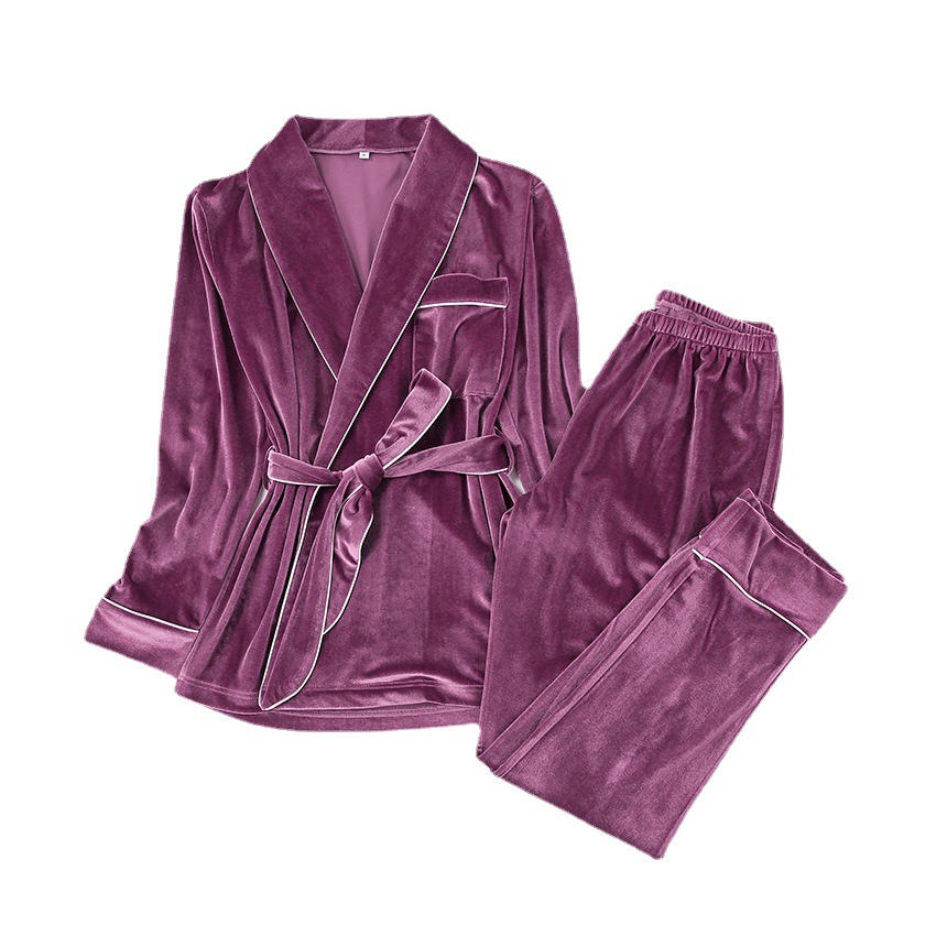 Cardigan Feather Satin Nightgown Loose