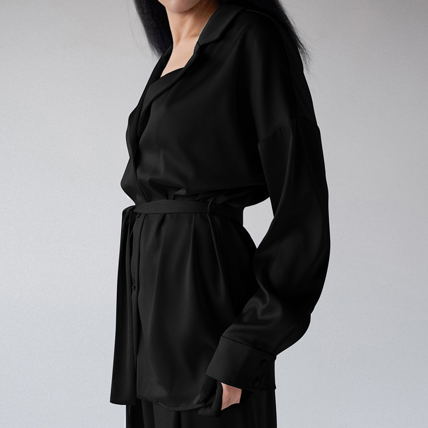 Faux Silk Loose Comfortable Robe Pants