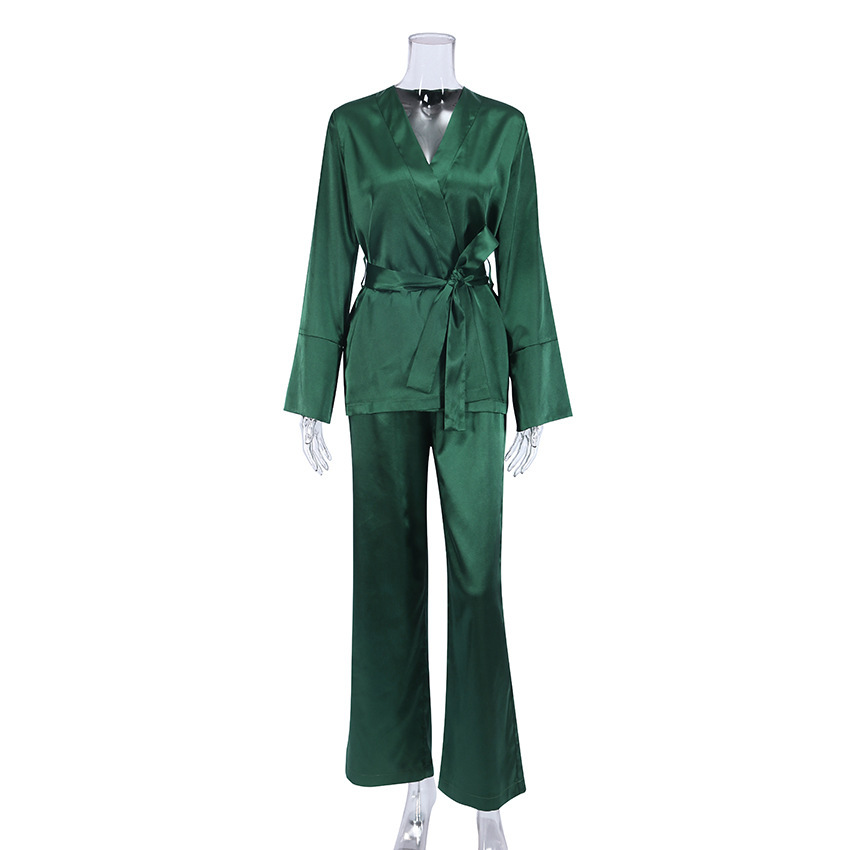 Icy Silk Comfortable Long-Sleeved Loose Pajama