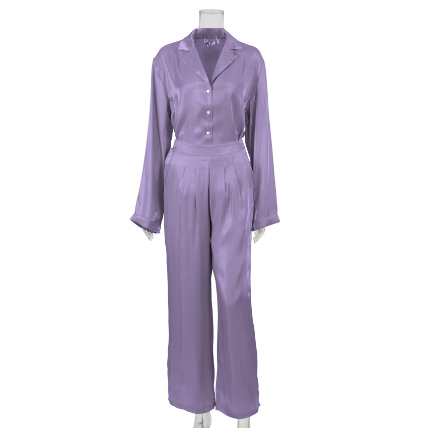 Pajamas Satin Pajama Pants With Long Sleeves