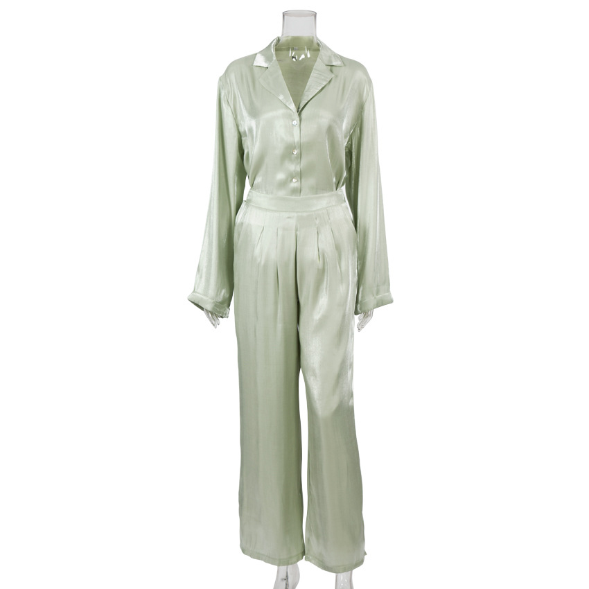 Pajamas Satin Pajama Pants With Long Sleeves