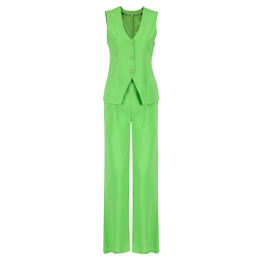 Undershirt Cotton Linen Sleeveless Long Pants Loose
