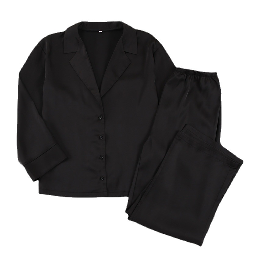 Women'S Home Wear Long-Sleeved Simulation Silk Thin Suit