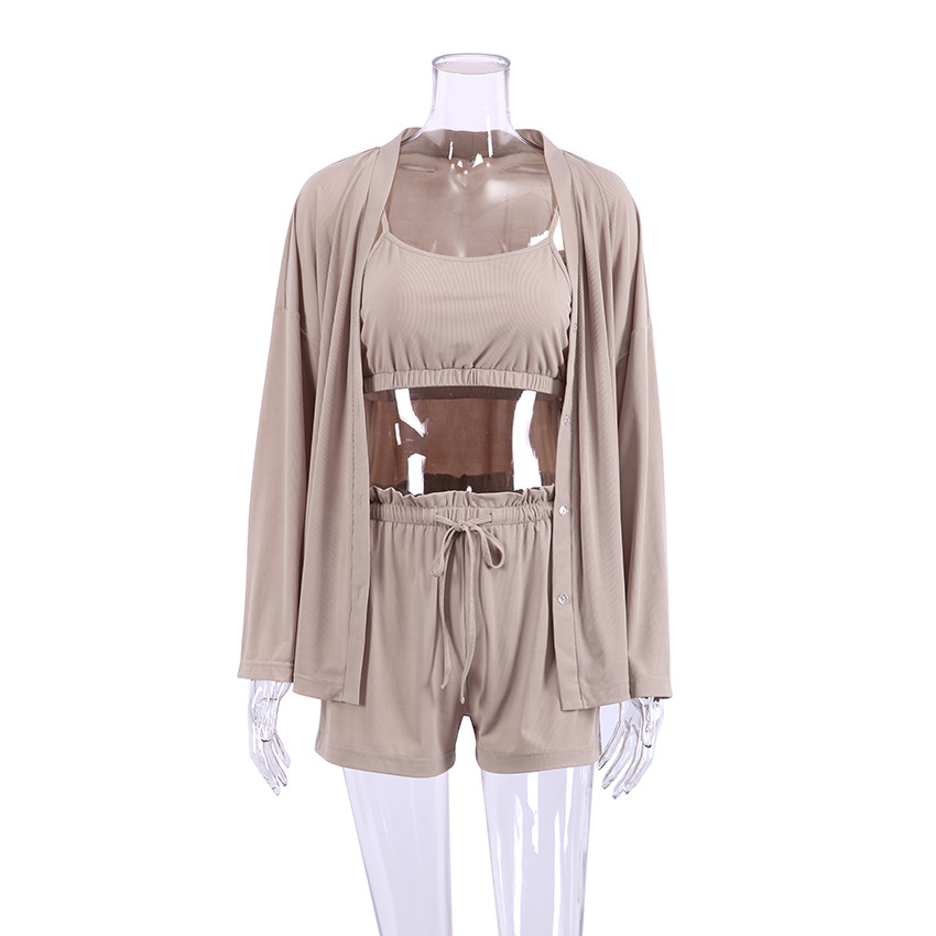 Wrap Shorts Ice Silk Comfortable Nightgown