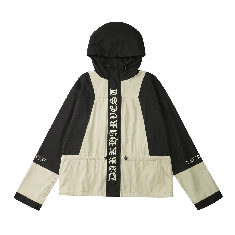 Letter Print Outdoor Windproof Jacket For Men