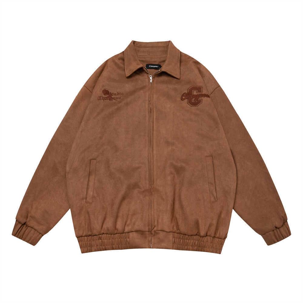 Collision Color Pu Leather Jacket Embroidered Letters Plus Cotton Jacket