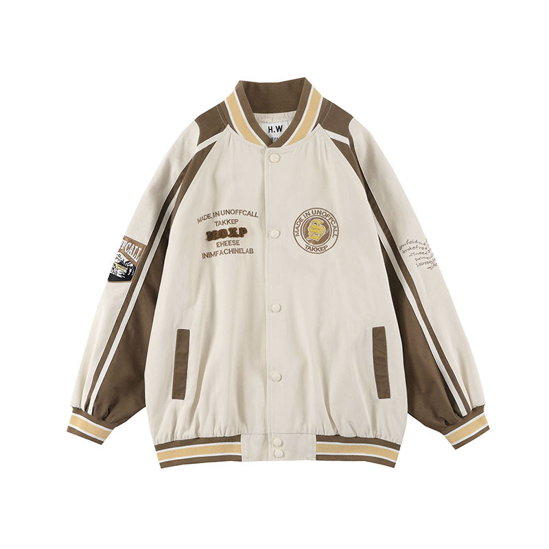 Collision Splicing Biker Jacket For Men